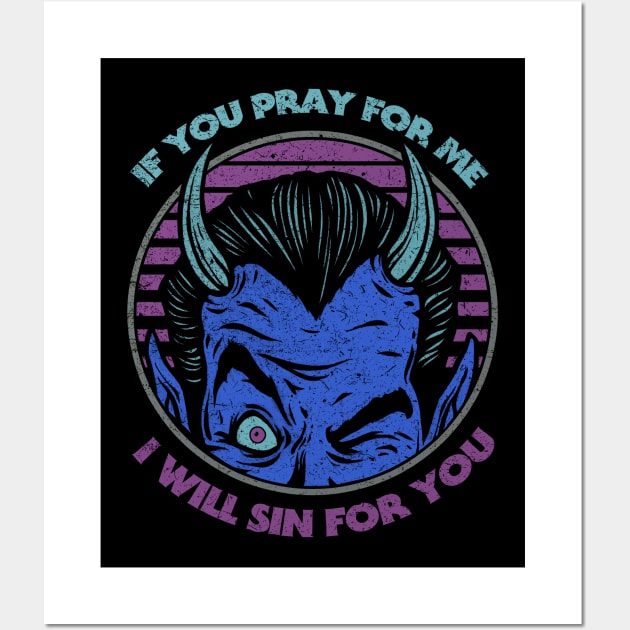 "SIN FOR YOU" BLUE Wall Art by joeyjamesartworx